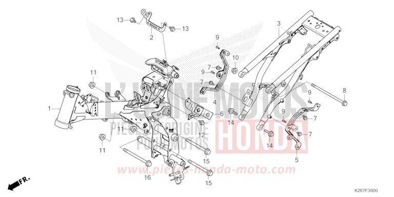 CARROSSERIE DE CHASSIS de MSX GROM A GAYETY RED (R310) de 2022